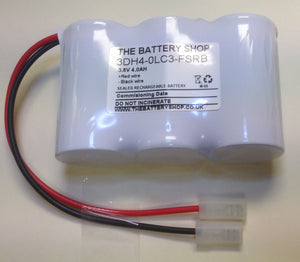 TBS 3DH4-0LC3-FSRB Battery 3.6v 4.0Ah Ni-Cd (4.8mm female spades) D Cell Ni-Cd and Ni-Mh Batteries and Battery Packs The Lamp Company - The Lamp Company