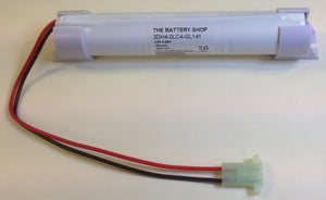 TBS 3DH4-0LC4-GL141-EC 3.6v 4.0Ah Battery Pack with END CAPS D Cell Ni-Cd and Ni-Mh Batteries and Battery Packs The Lamp Company - The Lamp Company