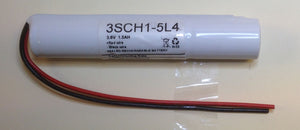 TBS 3SCH1-5L4 3.6v 1.5Ah Ni-Cd Battery Pack Sub C Ni-Cd and Ni-Mh Batteries and Battery Packs The Lamp Company - The Lamp Company