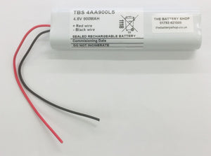 TBS 4AA900L5 4.8v 900mAh Ni-Cd Battery Pack AA Ni-Cd and Ni-Mh Batteries and Battery Packs The Lamp Company - The Lamp Company