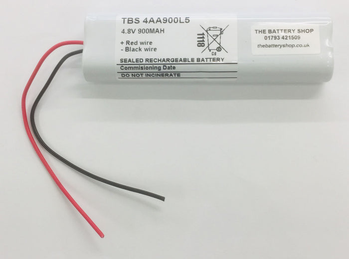 TBS 4AA900L5 4.8v 900mAh Ni-Cd Battery Pack