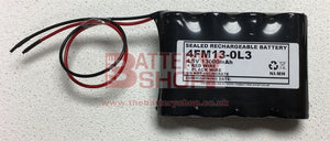 TBS 4FM13-0L3 4.8v 13.0Ah Ni-Mh Battery Pack F Cell Ni-Cd and Ni-Mh Batteries and Battery Packs The Lamp Company - The Lamp Company
