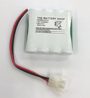 TBS 4QQMH4-0LA3 4.8v 4.0Ah Ni-Mh Emergency Lighting Battery Pack QQ Cell Ni-Cd and Ni-Mh Batteries and Battery Packs The Lamp Company - The Lamp Company