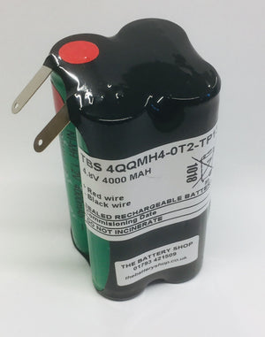 TBS 4QQMH4-0T2-TP13 4.8v 4.0Ah Ni-Mh Battery QQ Cell Ni-Cd and Ni-Mh Batteries and Battery Packs The Lamp Company - The Lamp Company