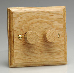 Varilight HK4O - 2-Gang 2-Way Push-On/Off Rotary Dimmer 2 x 40-250W