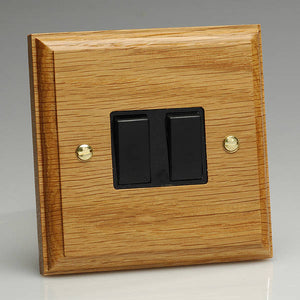 Varilight XK2OB - 2-Gang 10A 1- or 2-Way Rocker Switch