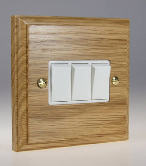 Varilight XK3OW - 3-Gang 10A 1- or 2-Way Rocker Switch