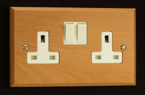 Varilight XK5BEW - 2-Gang 13A Double Pole Switched Socket
