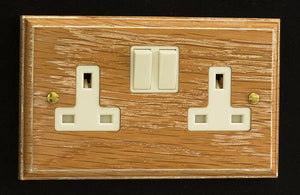 Varilight XK5LOW - 2-Gang 13A Double Pole Switched Socket