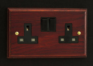 Varilight XK5MB - 2-Gang 13A Double Pole Switched Socket