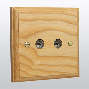 Varilight XK88A - 2-Gang TV Socket, Co-Axial 