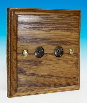 Varilight XK88MO - 2-Gang TV Socket, Co-Axial 