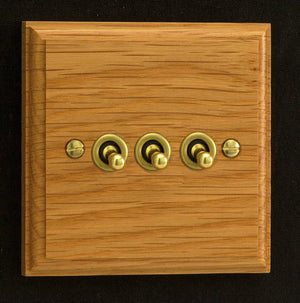 Varilight XKT3O - 3-Gang 10A 1- or 2-Way Toggle Switch