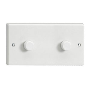 2 x 400W 2-Way LED Dimmer Switch White JQDP402W  Other - The Lamp Company