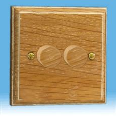 Varilight JK2LO - 2-Gang 2-Way Push-On/Off Rotary LED Dimmer 2 x 0-120W (1-10 LEDs)