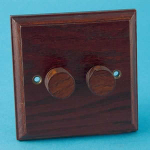 Varilight JK2M - 2-Gang 2-Way Push-On/Off Rotary LED Dimmer 2 x 0-120W (1-10 LEDs)