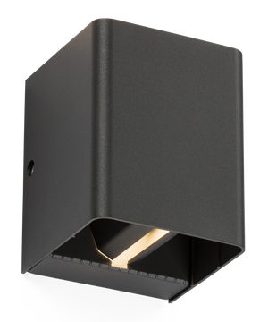 Knightsbridge WAD12A 230V IP65 2 x 6W LED Adjustable Up and Down Wall Light Anthracite- 3000K