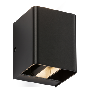 Knightsbridge WAD12BK 230V IP65 2 x 6W LED Adjustable Up and Down Wall Light Black - 3000K
