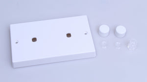 Varilight WQD2W - 2-Gang Matrix Kit For Rotary Dimmers (Twin Plate) 