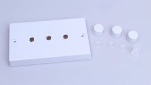 Varilight WQD3W - 3-Gang Matrix Kit For Rotary Dimmers (Twin Plate) 