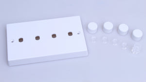 Varilight WQD4W - 4-Gang Matrix Kit For Rotary Dimmers (Twin Plate) 