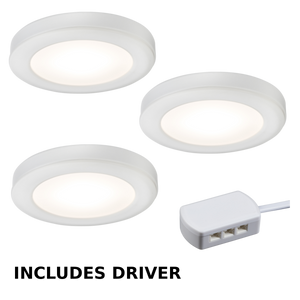 Knightsbridge UNDK3WWW IP20 2.5W LED Dimmable Under Cabinet Light in White - 3000K
