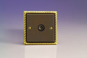 Varilight XA8ISOB - 1-Gang TV Socket, Isolated Co-axial
