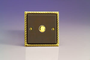 Varilight XAP1 - 1-Gang 6A 1- or 2-Way Push-On/Off Impulse Switch