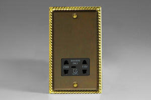 Varilight XASSB - Dual Voltage Shaver Socket 240V/115V 240V/115V