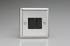 Varilight XC77B - 2-Gang 10A Intermediate Rocker Switch