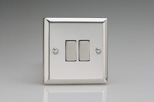 Varilight XC77D - 2-Gang 10A Intermediate Rocker Switch