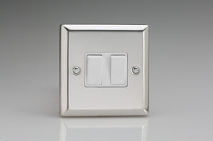 Varilight XC71W - 2-Gang (10A Intermediate Switch + 10A 1- or 2-Way Rocker Switch)