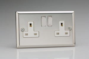 Varilight XC5DW - 2-Gang 13A Double Pole Switched Socket