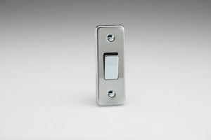 Varilight XCA1D - 1-Gang 10A 1- or 2-Way Rocker Architrave Switch