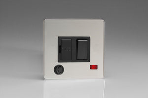 Varilight XDC6FONBS - 13A Switched Fused Spur + Neon + Flex Outlet 