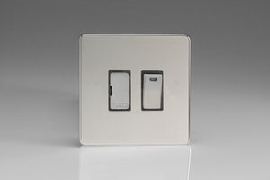 Varilight XDC6NDS - 13A Switched Fused Spur + Neon with Metal Inserts