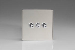Varilight XDCT3S - 3-Gang 10A 1- or 2-Way Toggle Switch