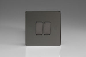 Varilight XDI2S - 2-Gang 10A 1- or 2-Way Rocker Switch