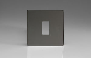 Varilight XDIPGY1S - 1-Gang Screwless PowerGrid Plate including Yoke (Single Plate)