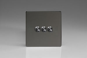 Varilight XDIT3S - 3-Gang 10A 1- or 2-Way Toggle Switch