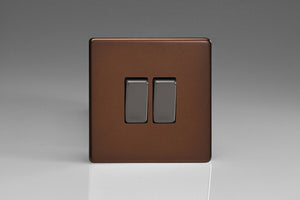 Varilight XDM71S - 2-Gang (10A Intermediate Switch + 10A 1- or 2-Way Rocker Switch)