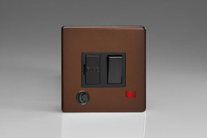 Varilight XDM6FONBS - 13A Switched Fused Spur + Neon + Flex Outlet 