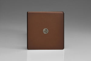 Varilight XDM8S - 1-Gang TV Socket, Co-Axial