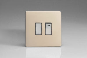 Varilight XDN6NDS - 13A Switched Fused Spur + Neon with Metal Inserts