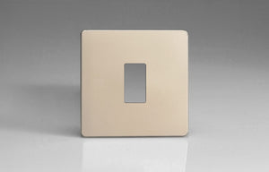 Varilight XDNPGY1S - 1-Gang Screwless PowerGrid Plate including Yoke (Single Plate)