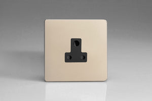 Varilight XDNRP5ABS - 1-Gang 5A Round Pin Socket 