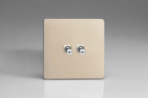 Varilight XDNT2S - 2-Gang 10A 1- or 2-Way Toggle Switch