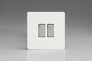 Varilight XDQ77S - 2-Gang 10A Intermediate Rocker Switch