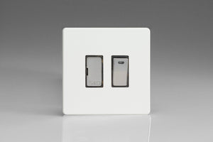 Varilight XDQ6NDS - 13A Switched Fused Spur + Neon with Metal Inserts