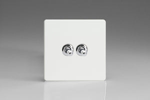 Varilight XDQT2S - 2-Gang 10A 1- or 2-Way Toggle Switch